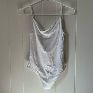ARITZIA • BABATON Cowl Neck White Tank Bodysuit S